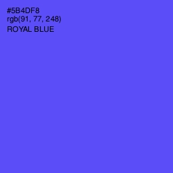 #5B4DF8 - Royal Blue Color Image